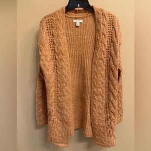 Nine West Orange Cable Knit Duster